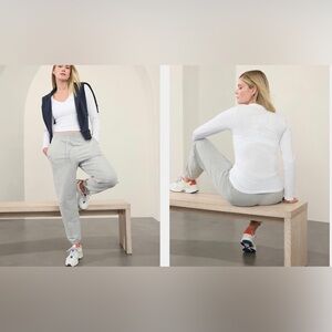 ATHLETA RENEW SEAMLESS Long Sleeve V-NECK TOP, White, NWT